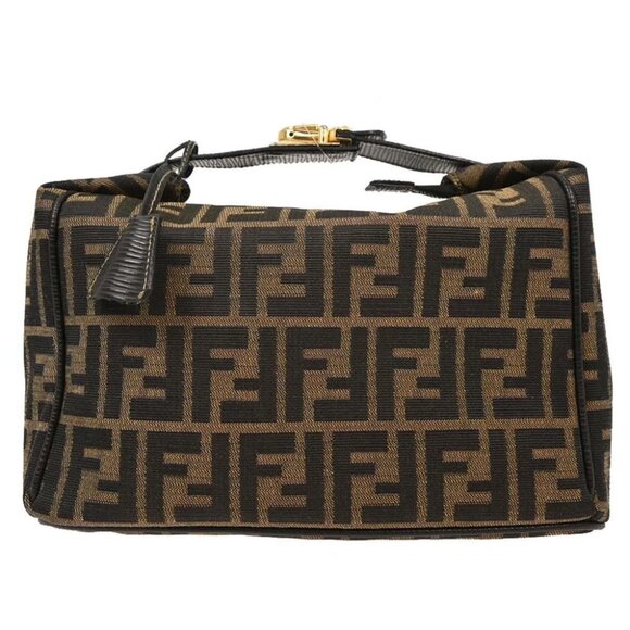 Fendi Brown Canvas Zucca Handbag - Picture 1 of 10